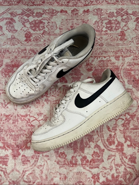 Nike Shoes - Nike White Sneakers with Black Swoosh — Women’s Low Top
